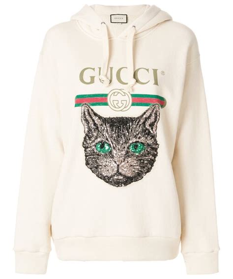 gucci cat logo hoodie|Gucci hoodie reflective.